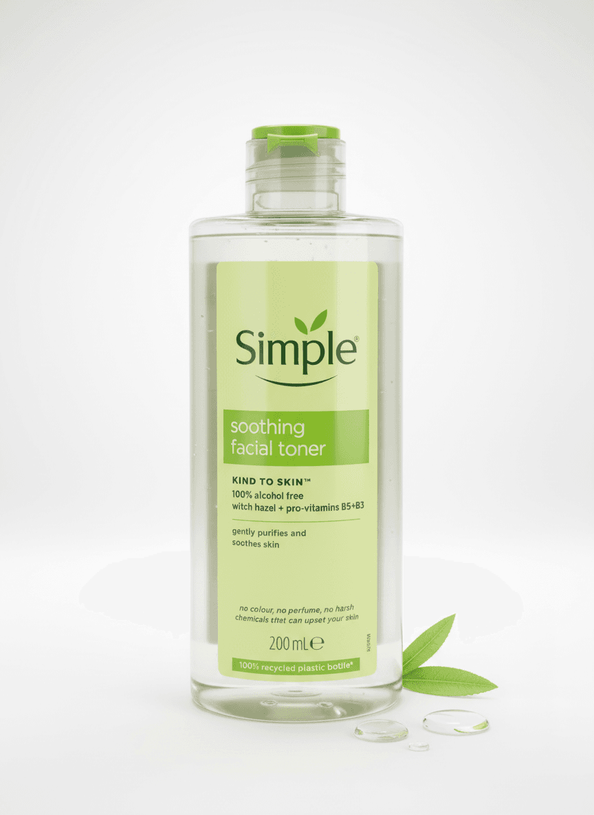 تونر تسکین دهنده سیمپل (Simple) | مدل Soothing Facial Toner (۲۰۰ میل) — تصویر ۴