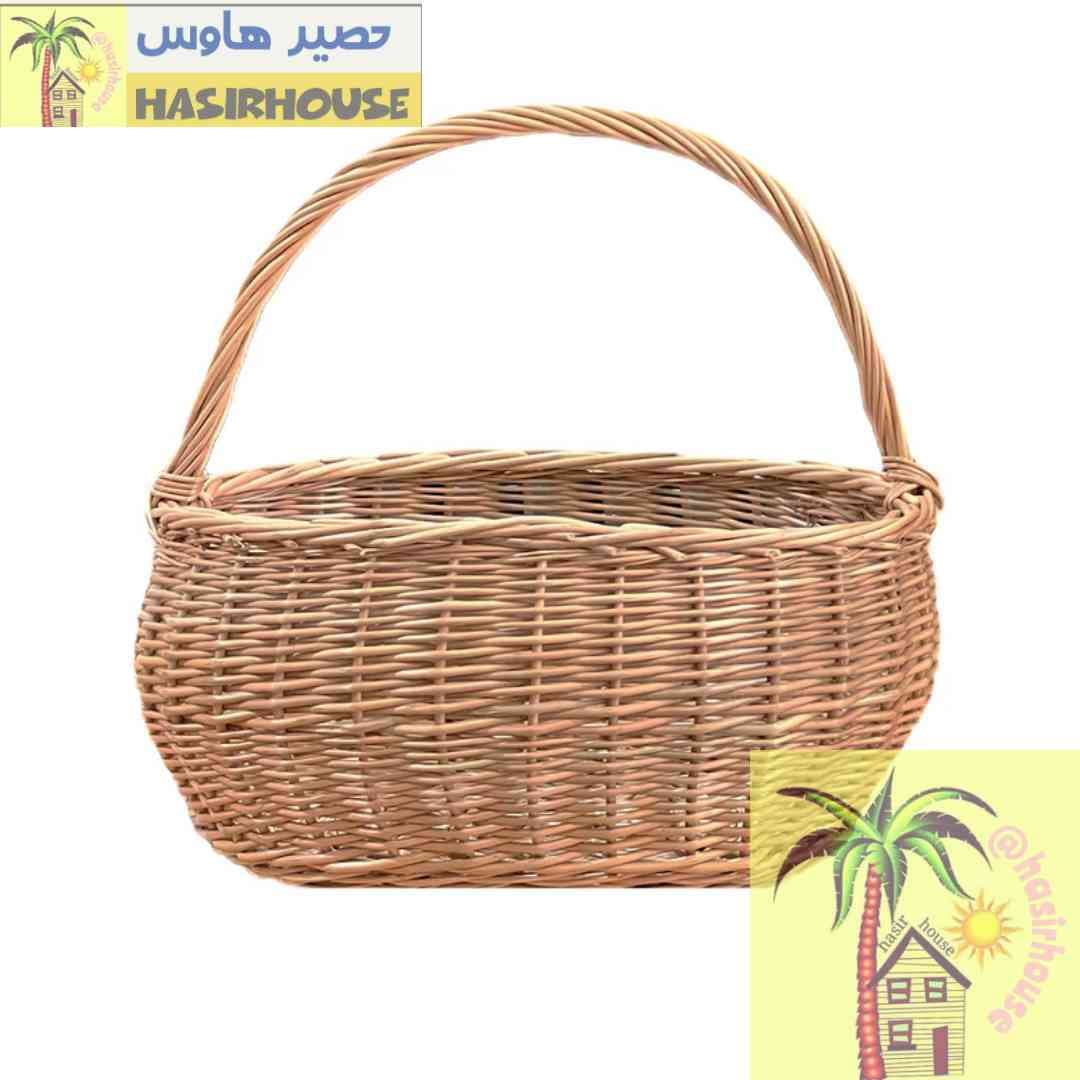 سبد حصیری مروار دسته‌دار
