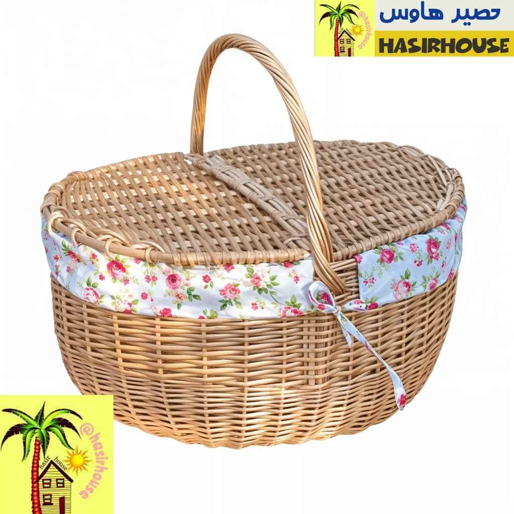 سبد پیک نیک بیضی حصیر هاوس