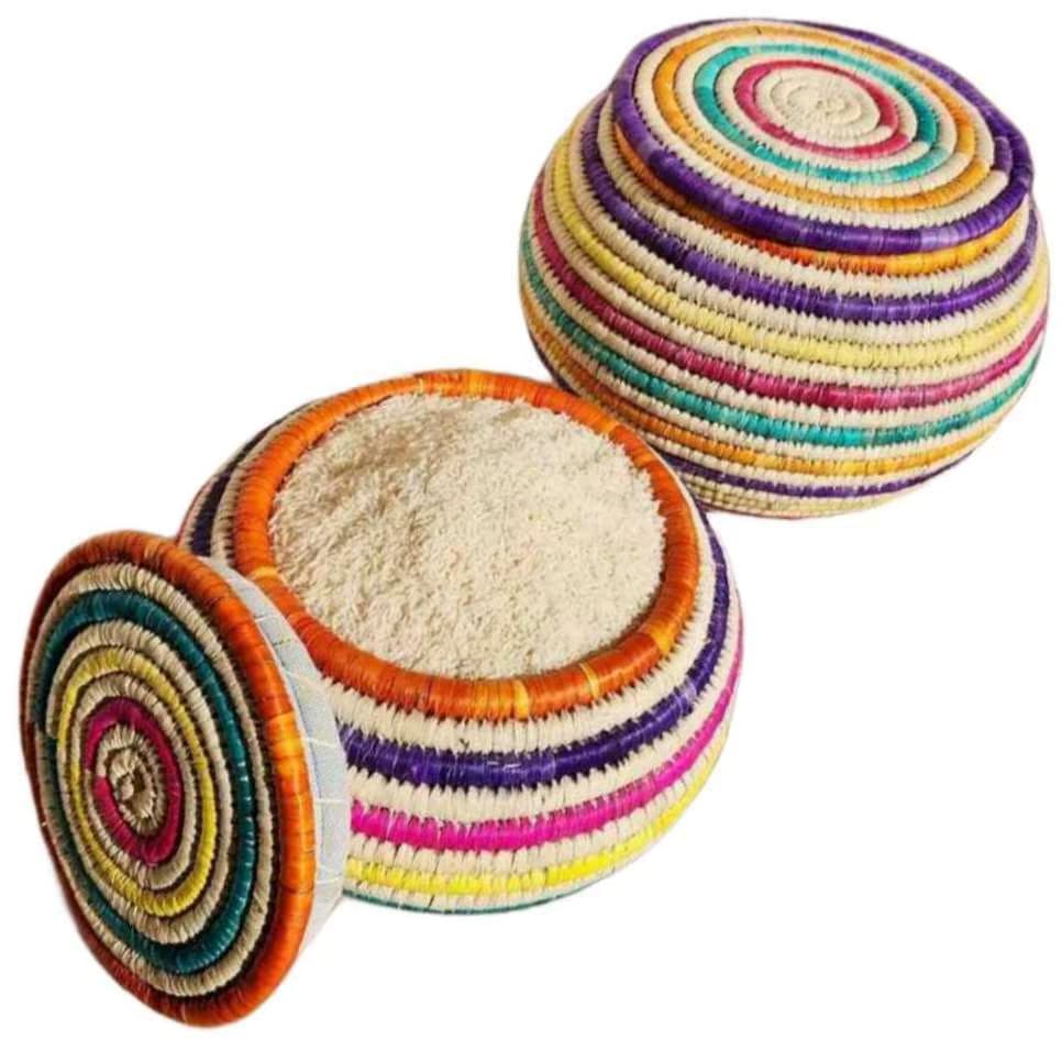 سطل برنج حصیری رنگی