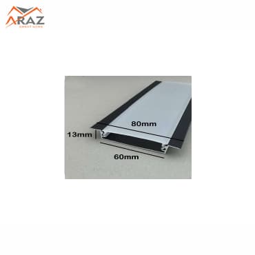 پروفیل لاین نوری توکار بدون فنر کد 54 [60 میلیمتری کناف و MDF]