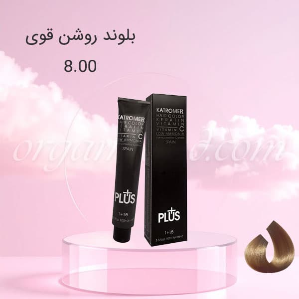 رنگ موی کاترومر KATROMER بلوند روشن قوی 8.00 سری طبیعی قوی