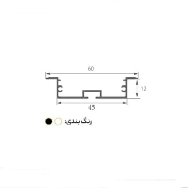 پروفیل لاین نوری توکار کد 37 — تصویر ۳