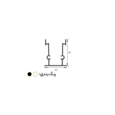 پروفیل لاین نوری دفنی کد 8 [دفنی بین سنگ و MDF] — تصویر ۳