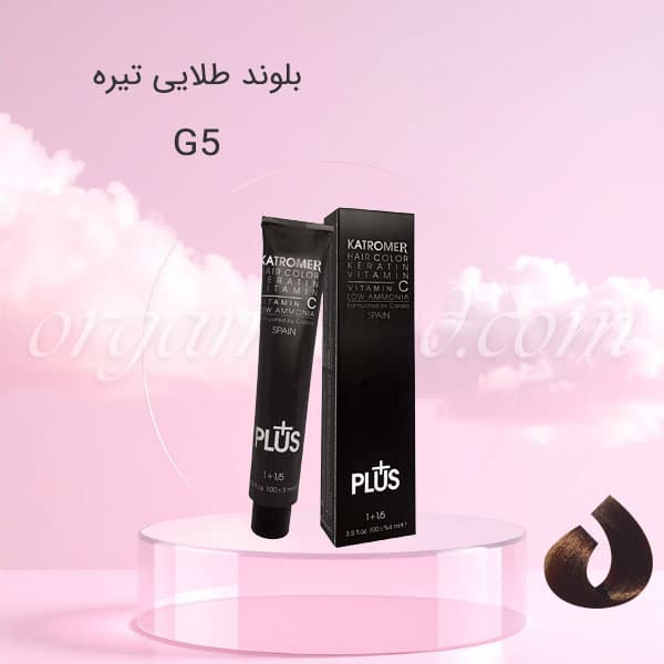 رنگ موی کاترومر KATROMER بلوند طلایی تیره شماره 6.5 G5 سری طلایی