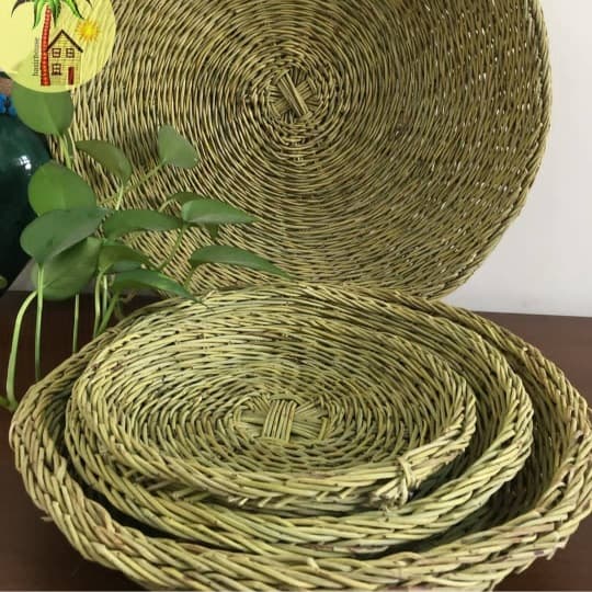 سبد سبزی حصیری چوب بادامی — تصویر ۷