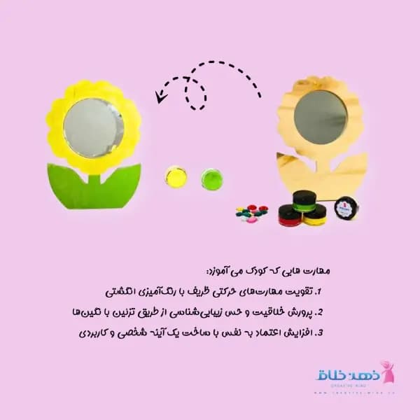 بسته کاردستی گل آینه — تصویر ۷