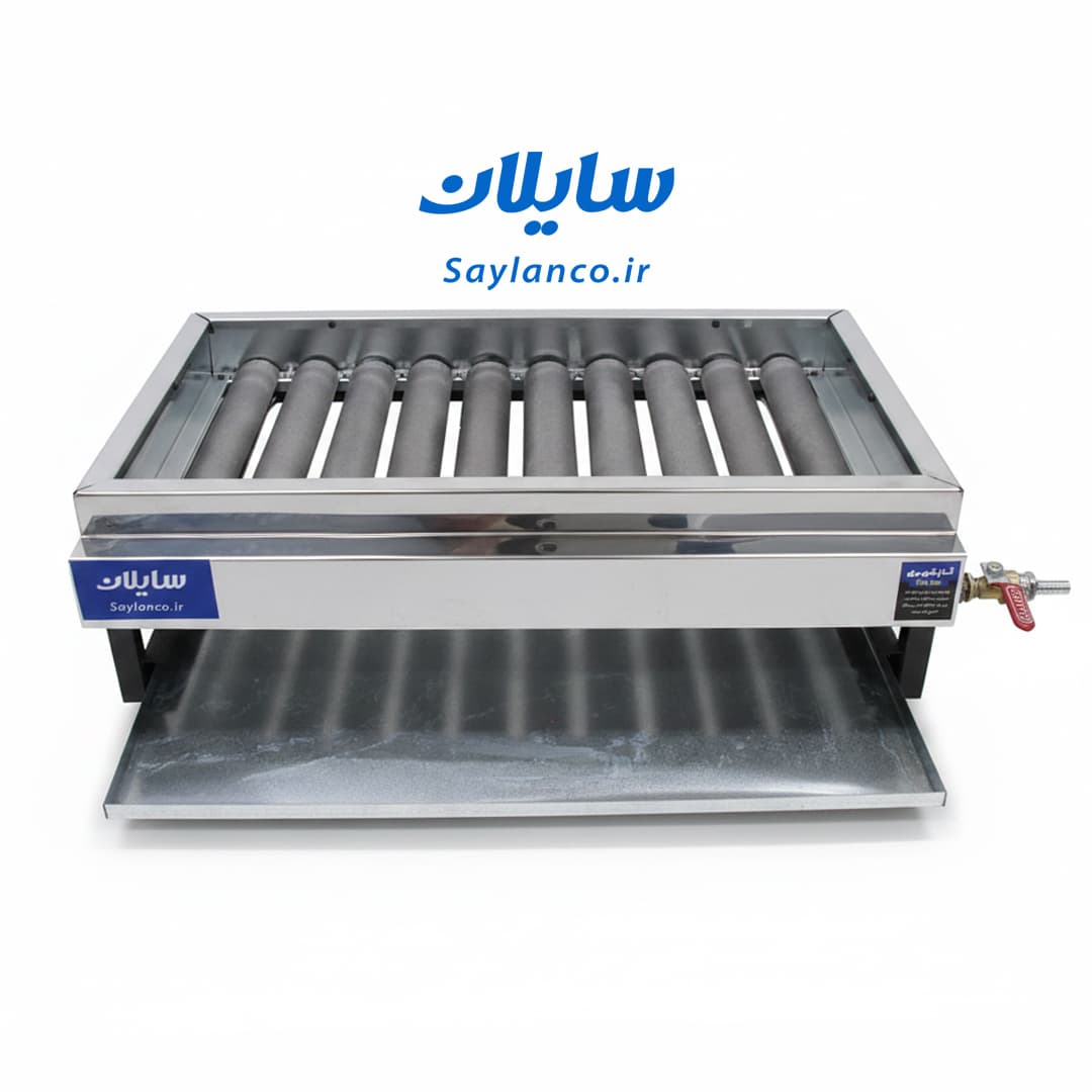 کباب پز گازی 10 شعله سایلان | باکیفیت و با ضمانت+سیخ هدیه — تصویر ۲