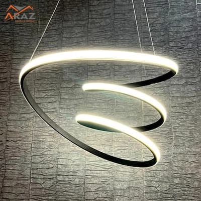 لوستر مدرن مدل سه پیچ 60 وات led نئون فلکسی
