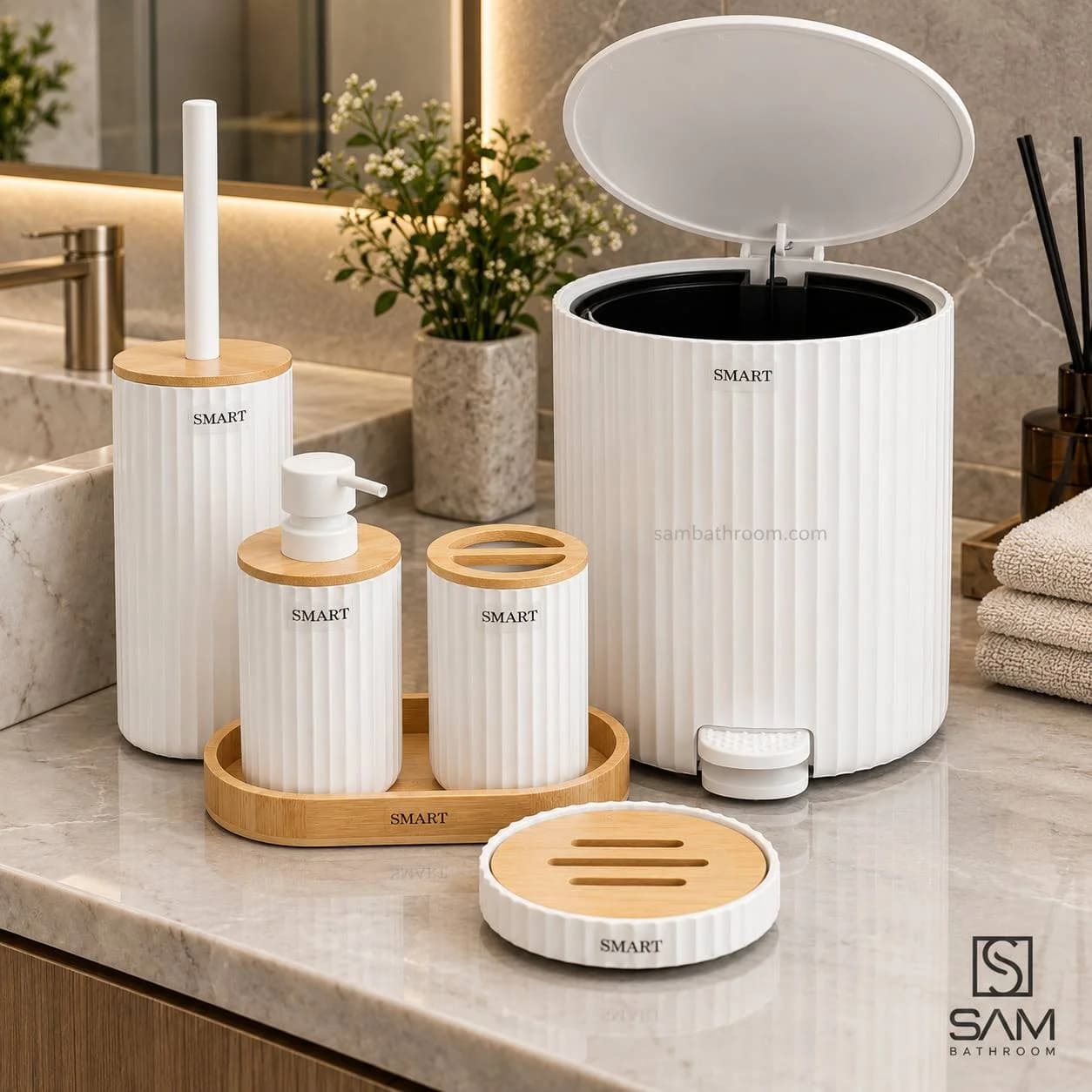 ست ۶ پارچه اسمارت سفید — تصویر ۲