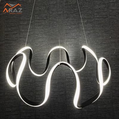 لوستر مدرن مدل سینوسی 60 وات led سه حالته