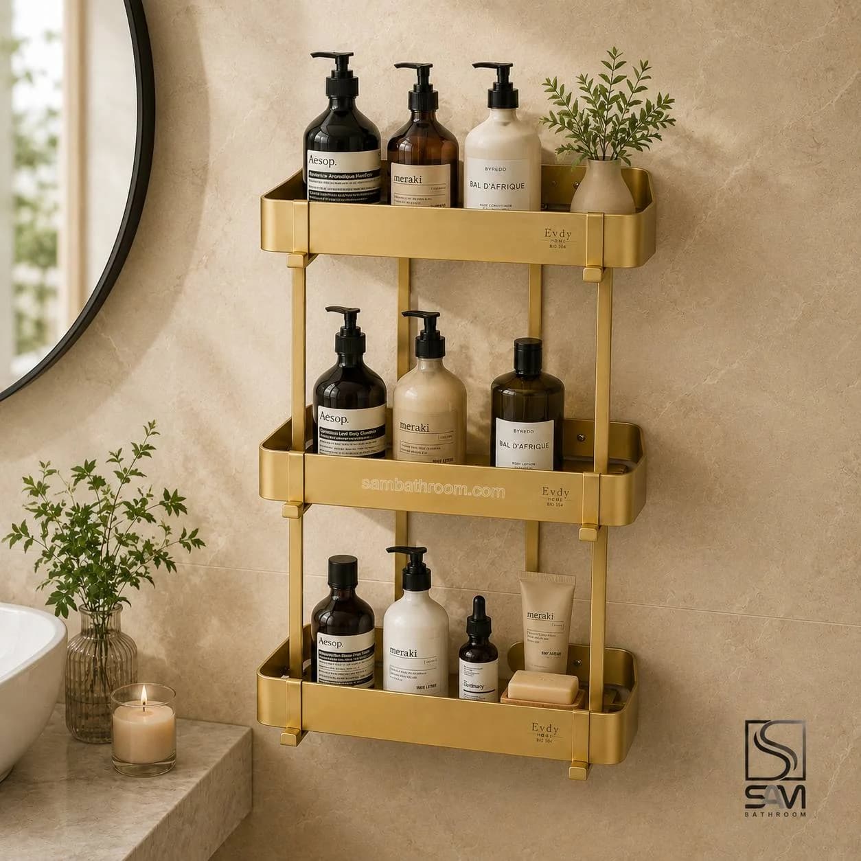 وسط سه طبقه طلایی مات اودی