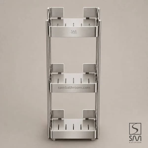 استند سه طبقه کروم مات اودی (Evdy) — تصویر ۴