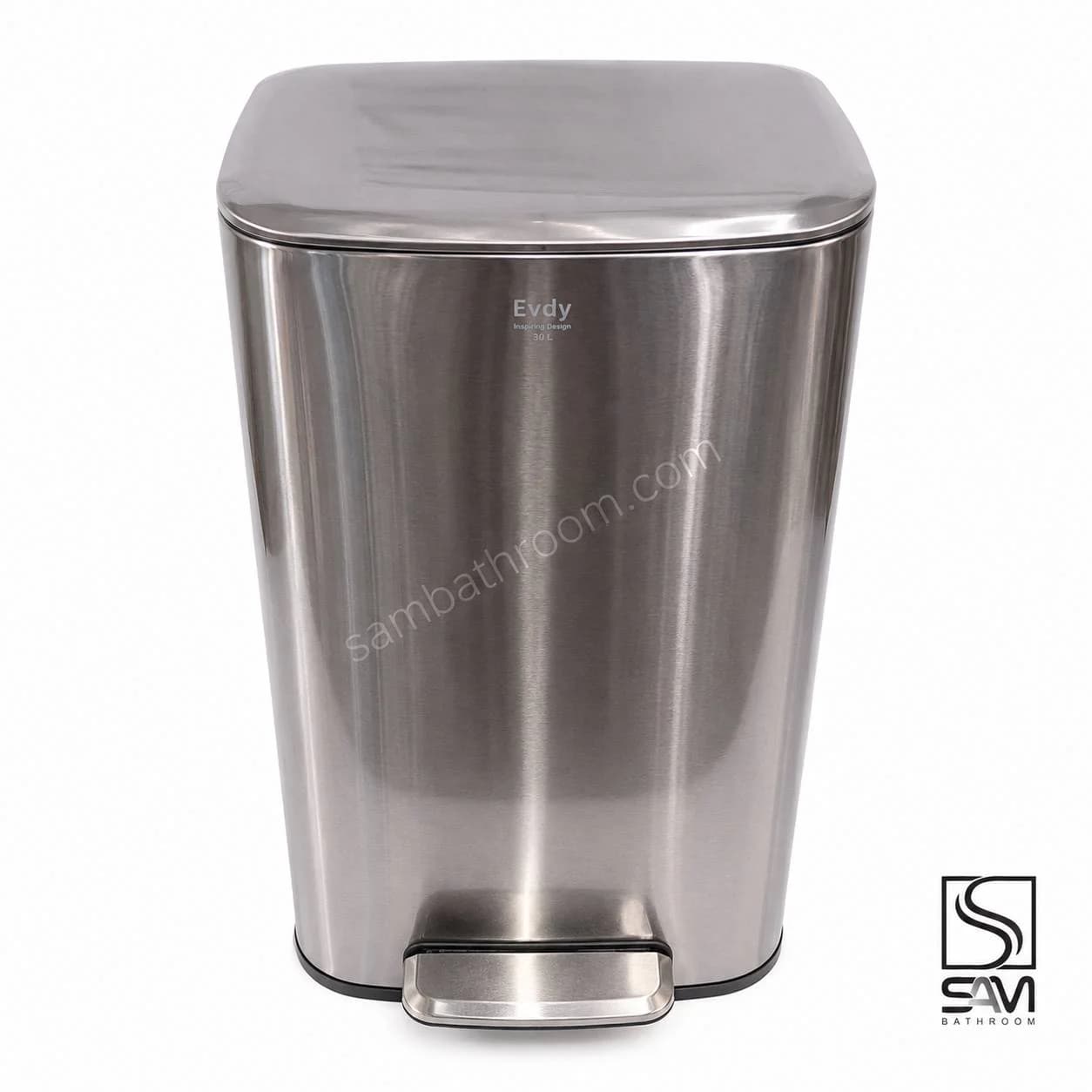 سطل زباله 30 لیتری اودی (Evdy) مدل 25015 رنگ تیتانیوم — تصویر ۱۲
