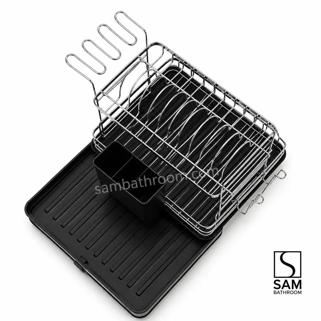 جاظرفی دو طبقه کشویی مشکی اودی (Evdy) مدل 113270 — تصویر ۵