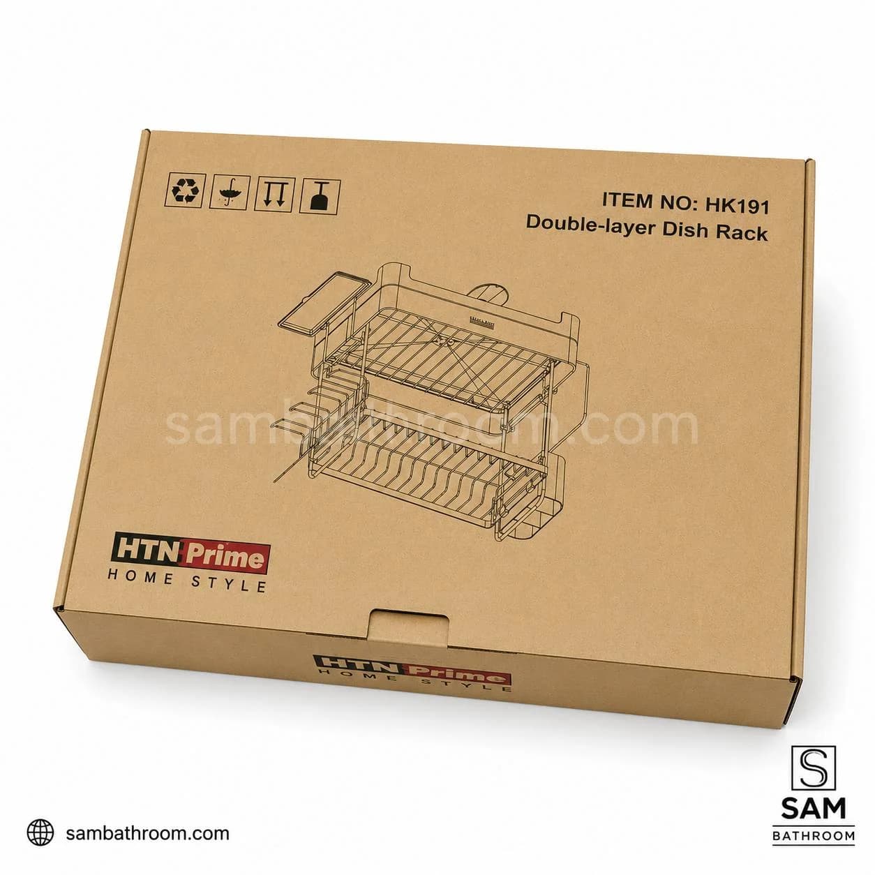 آبچکان دوطبقه استیل HTN Prime مدل HK191 — تصویر ۷