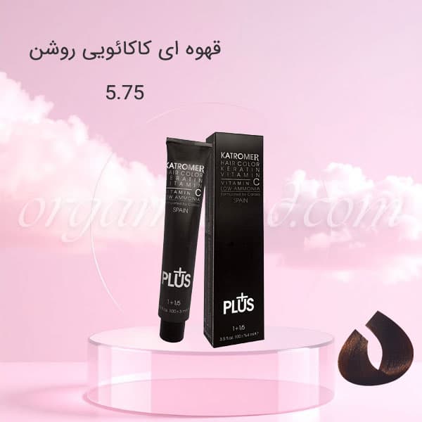 رنگ موی کاترومر KATROMER بلوند کاکائویی روشن 5.75 سری کاکائویی