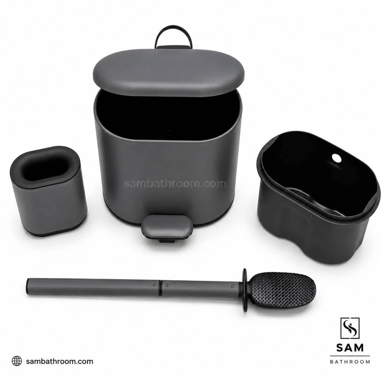 سطل و برس 3 لیتری طوسی اورجینال کد 123 — تصویر ۲
