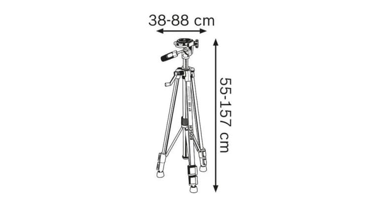 سه پایه مخصوص متر و تراز بوش مدل BT 150 — تصویر ۳