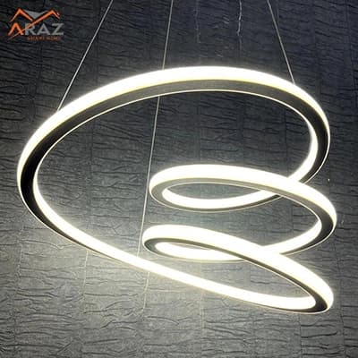 لوستر مدرن led دو طرفه سه پیچ 120 وات (لوستر مینیمال)