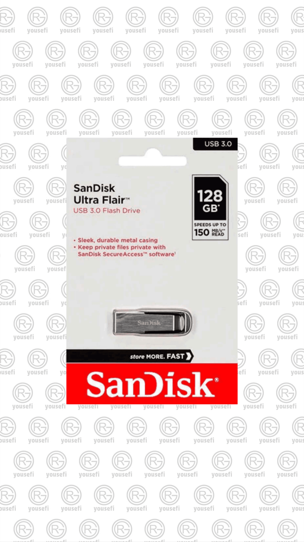 فلش مموری سن دیسک Ultra Flair USB 3 ظرفیت 128 گیگابایت