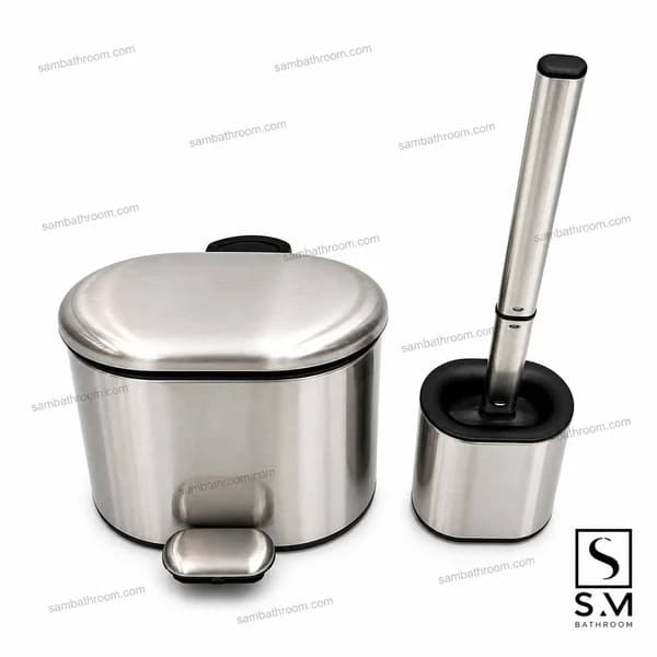 سطل و برس 3 لیتر استیل مات بیضی اورجینال – کد 123 — تصویر ۵