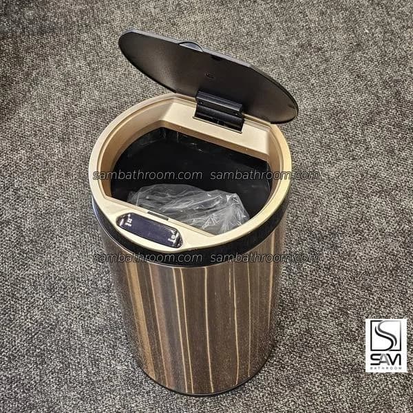سطل زباله چشمی 12 لیتری رزگلد HTN Prime مدل HTD685