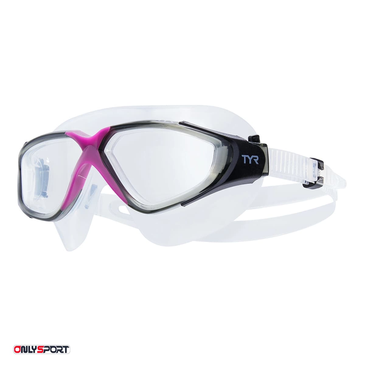 عینک شنا ماسکی TYR مخصوص بانوان ROGUE CLEAR/PURPLE (اقساط) — تصویر ۲