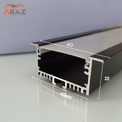 پروفیل نور خطی 4.5 سانتی کد 23 [توکار کناف و MDF فنرخور]