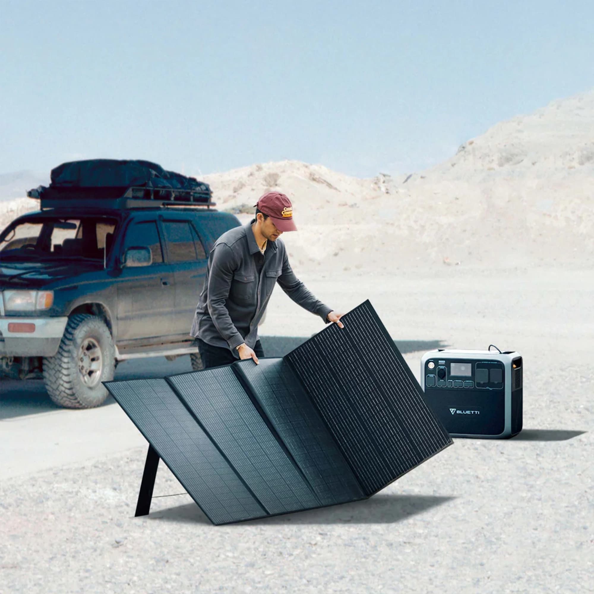 پنل خورشیدی قابل حمل بلوتی 350W مدل PV350 — تصویر ۱۰