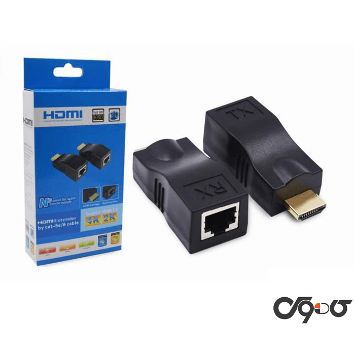 مبدل افزایش طول تحت شبکه HDMI hdtv