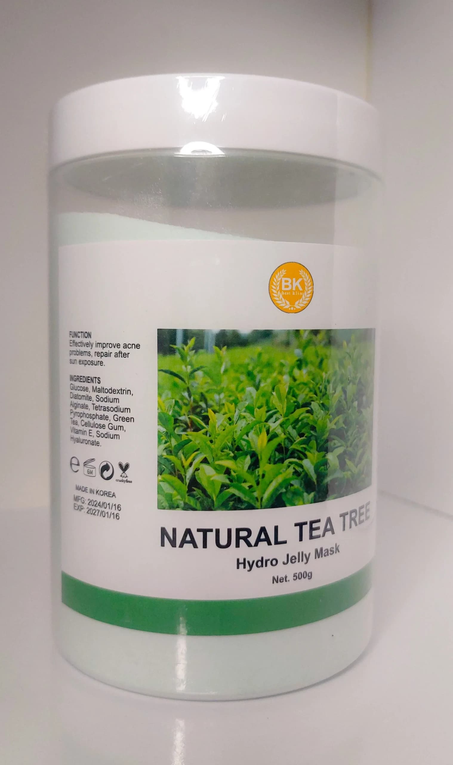 ماسک هیدروژلی چای سبز بست کلین Natural Tea Tree Hedro jelly Mask Best Klin — تصویر ۶