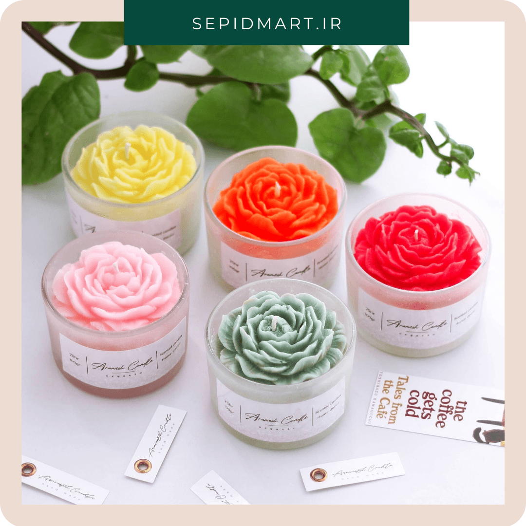 شمع لیوانی معطر گل