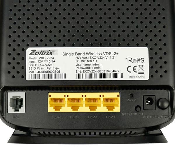 مودم ADSL2/VDSL2 زولتریکس ZOLTRIX ZXC V224 — تصویر ۸