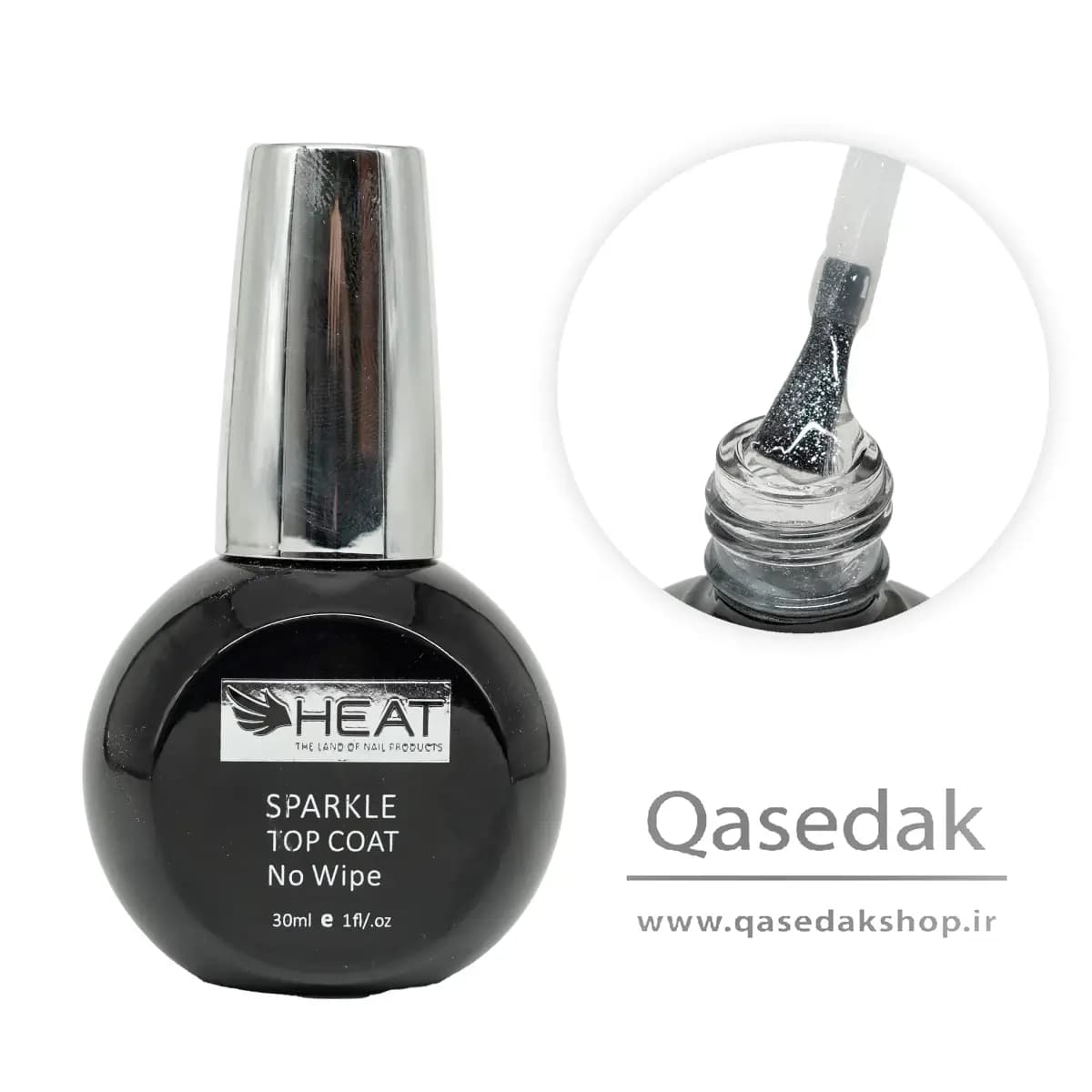 تاپ ژل شاین هیت HEAT 30ML ناخن — تصویر ۲