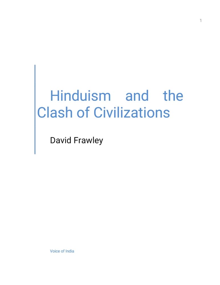 کتاب Hinduism and the Clash of Civilizations (هندوئیسم و برخورد تمدن‌ها) نسخه انگلیسی PDF