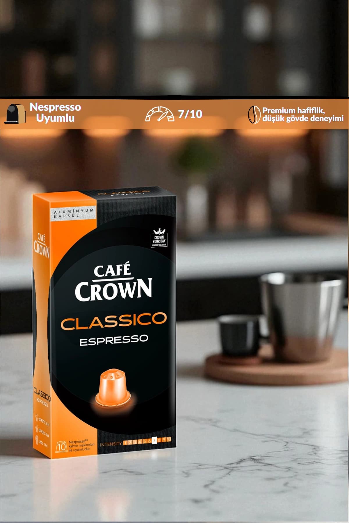 کپسول قهوه کافه کراون کلاسیکو اسپرسو «شدت 7» | Cafe Crown Classico Espresso — تصویر ۴