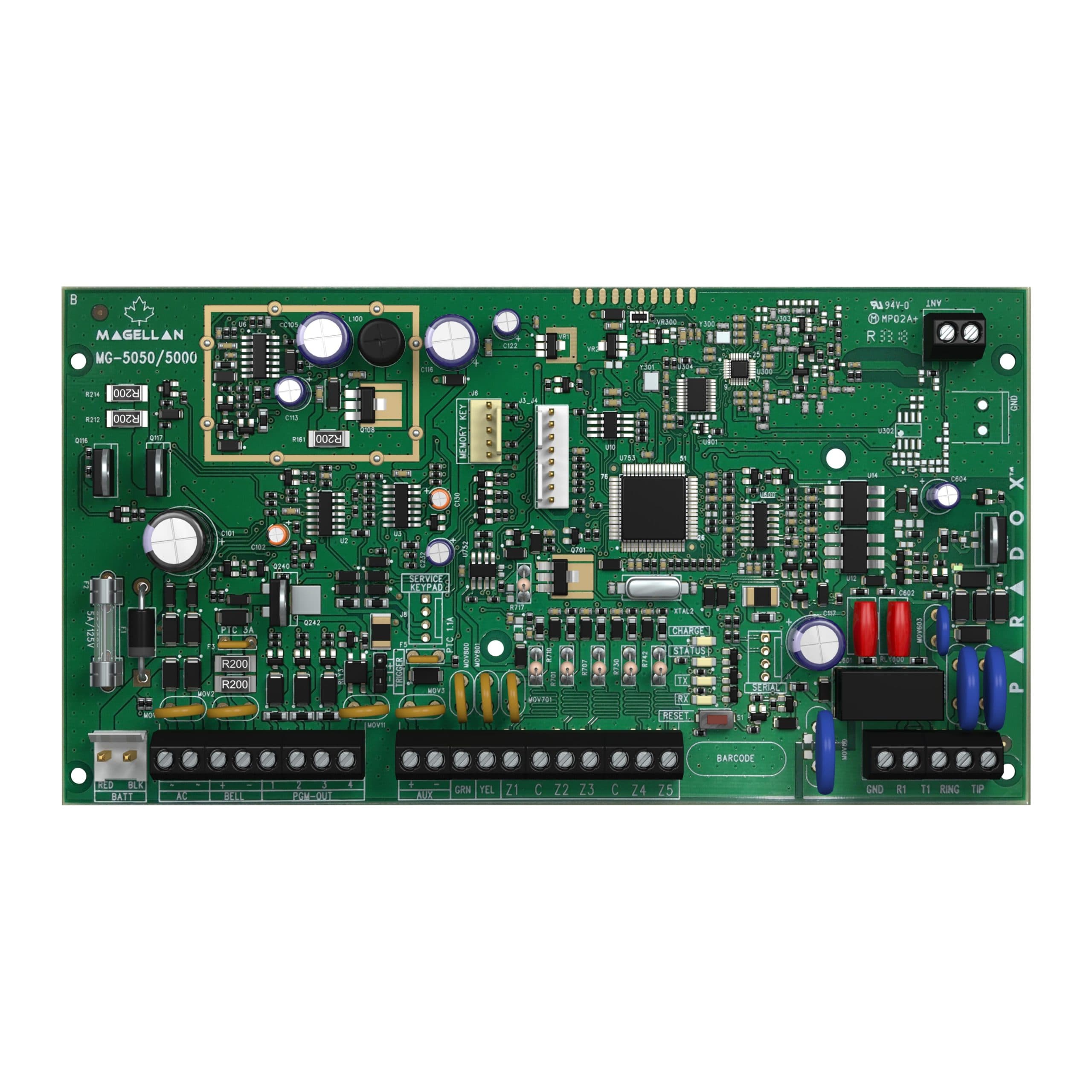 کنترل پنل بی سیم 32 زون MG5050 به همراه کی پد K636 و ریموت REM1 — تصویر ۶