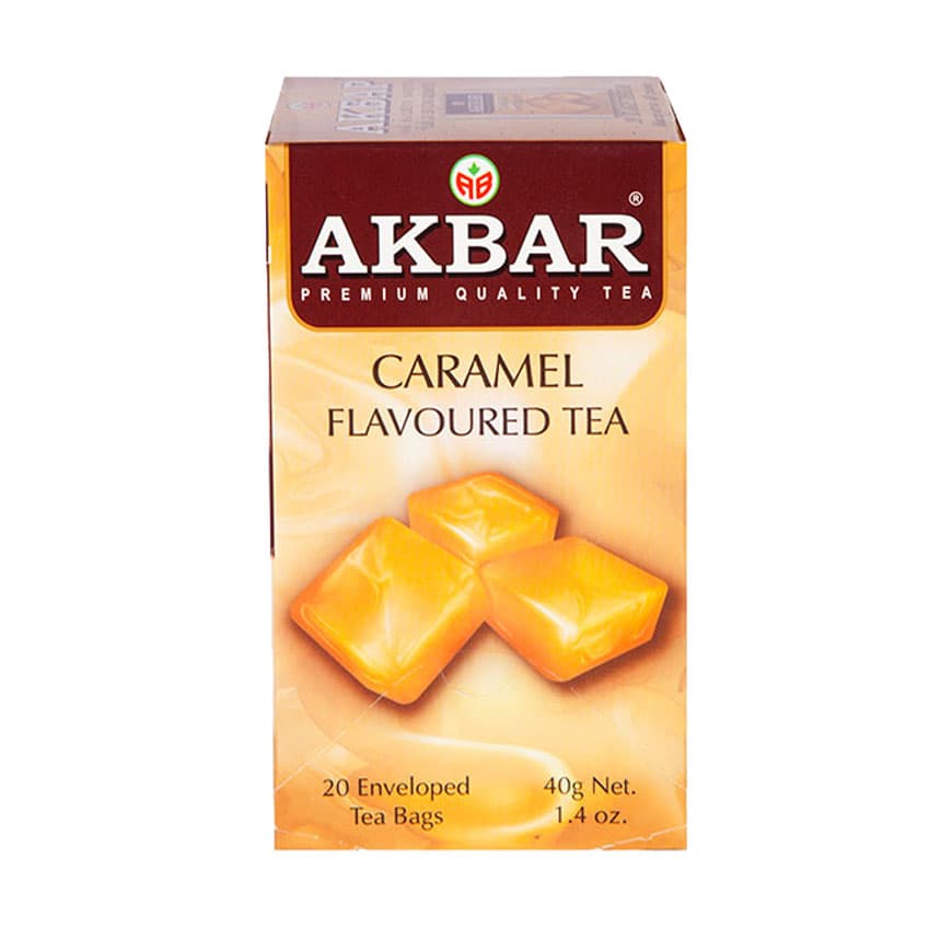 چای کیسه ای سیاه اکبر با طعم کارامل «20عددی» | Akbar Caramel Flavoured Tea — تصویر ۳
