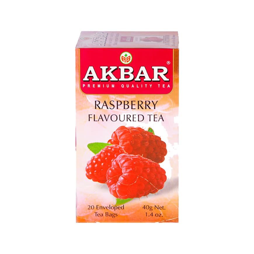 چای کیسه ای سیاه اکبر با طعم تمشک «20عددی» | Akbar Raspberry Flavoured Tea — تصویر ۲