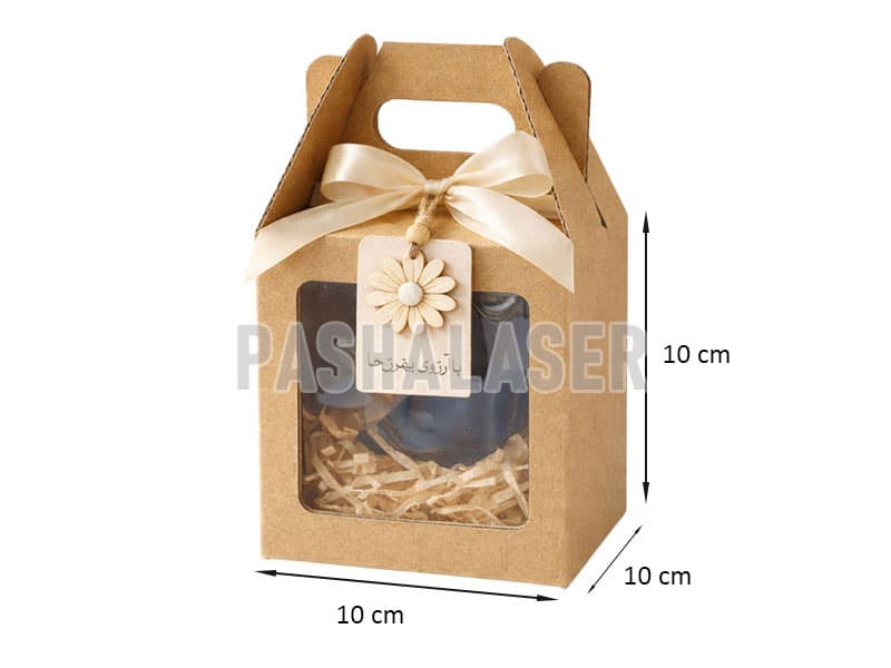 جعبه هدیه دسته‌دار 10x10x10 (بسته ده عددی) کد 39191 — تصویر ۳