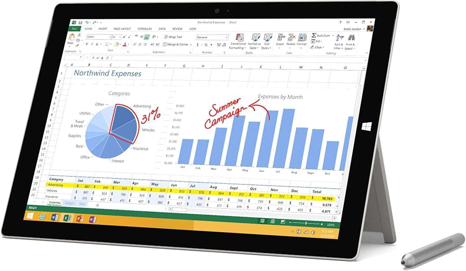 لپ تاپ ماکروسافت سرفیس پرو 3 ا i5 رم8 هارد256 ا Surface Pro 3 — تصویر ۸