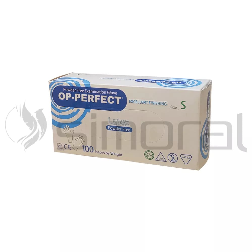 دستکش لاتکس بدون پودر OP-perfect سایز Small — تصویر ۲