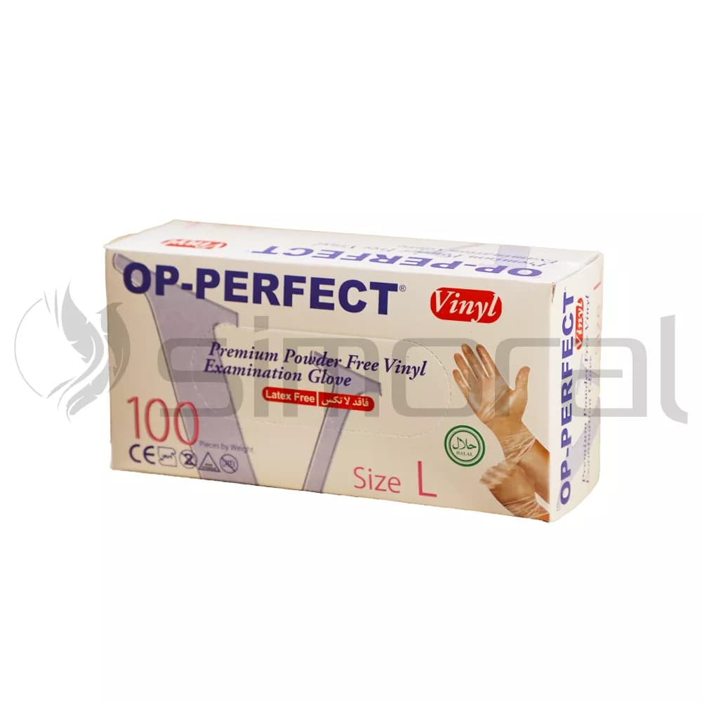 دستکش وینیل OP-perfect سایز Large — تصویر ۲