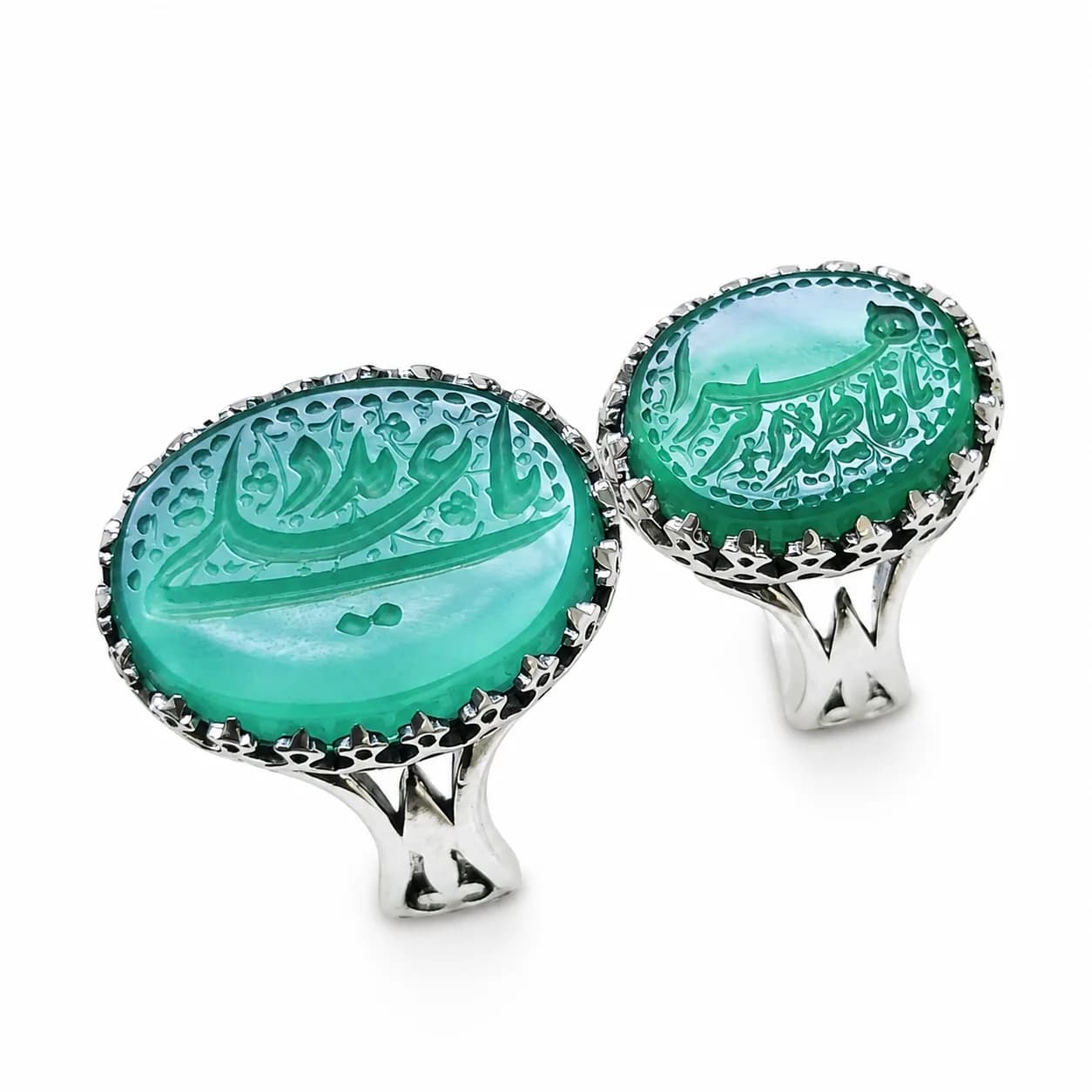 ست انگشتر نقره طرح نیزه — تصویر ۵