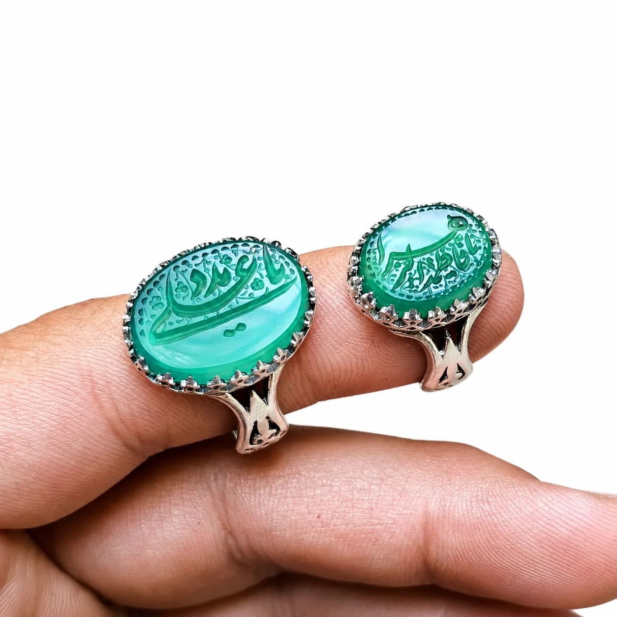 ست انگشتر نقره طرح نیزه — تصویر ۲