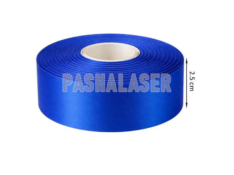 روبان ساتن آبی شالی روشن (2.5 سانتی) کد 49105 — تصویر ۲