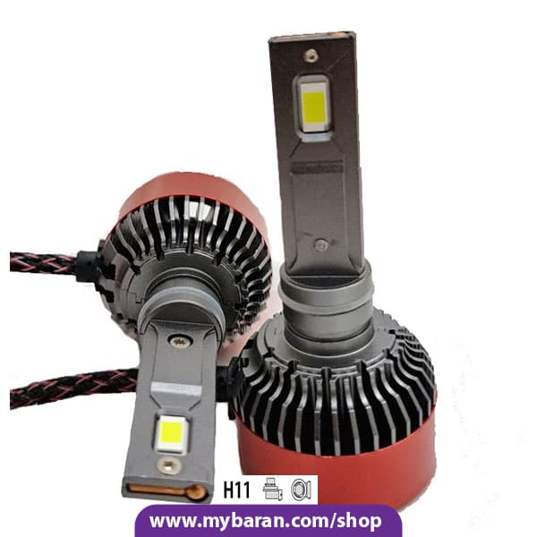 هدلایت D100 پایه H11 تک رنگ MZM