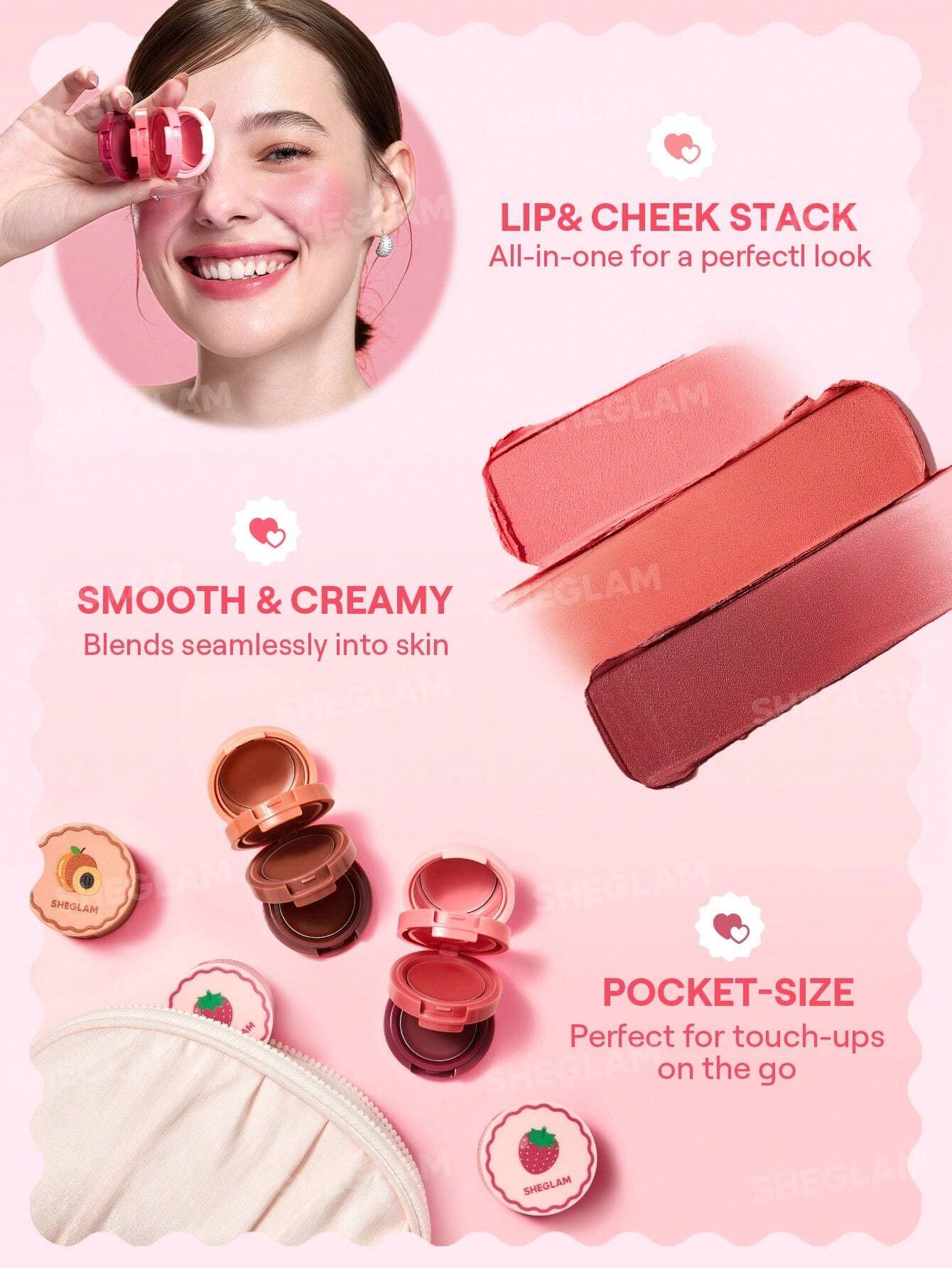 رژ لب/رژگونه طبقه ای مدل very cherry شیگلم Sheglam — تصویر ۳