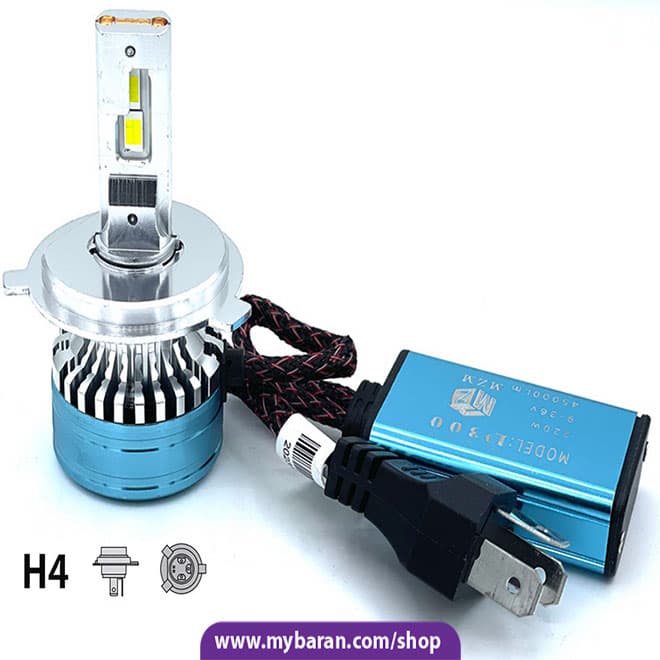 هدلایت D300 پایه H4 تک رنگ برند MZM — تصویر ۲